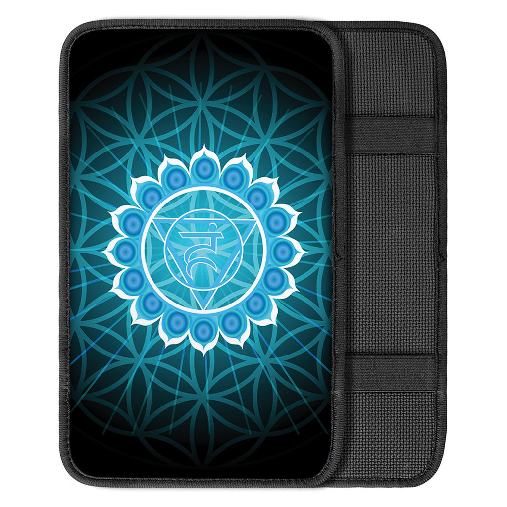 Vishuddha Chakra Spiritual Print Car Center Console Cover