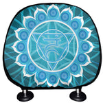 Vishuddha Chakra Spiritual Print Car Headrest Covers