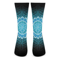Vishuddha Chakra Spiritual Print Crew Socks