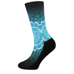 Vishuddha Chakra Spiritual Print Crew Socks