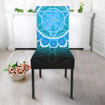 Vishuddha Chakra Spiritual Print Dining Chair Slipcover