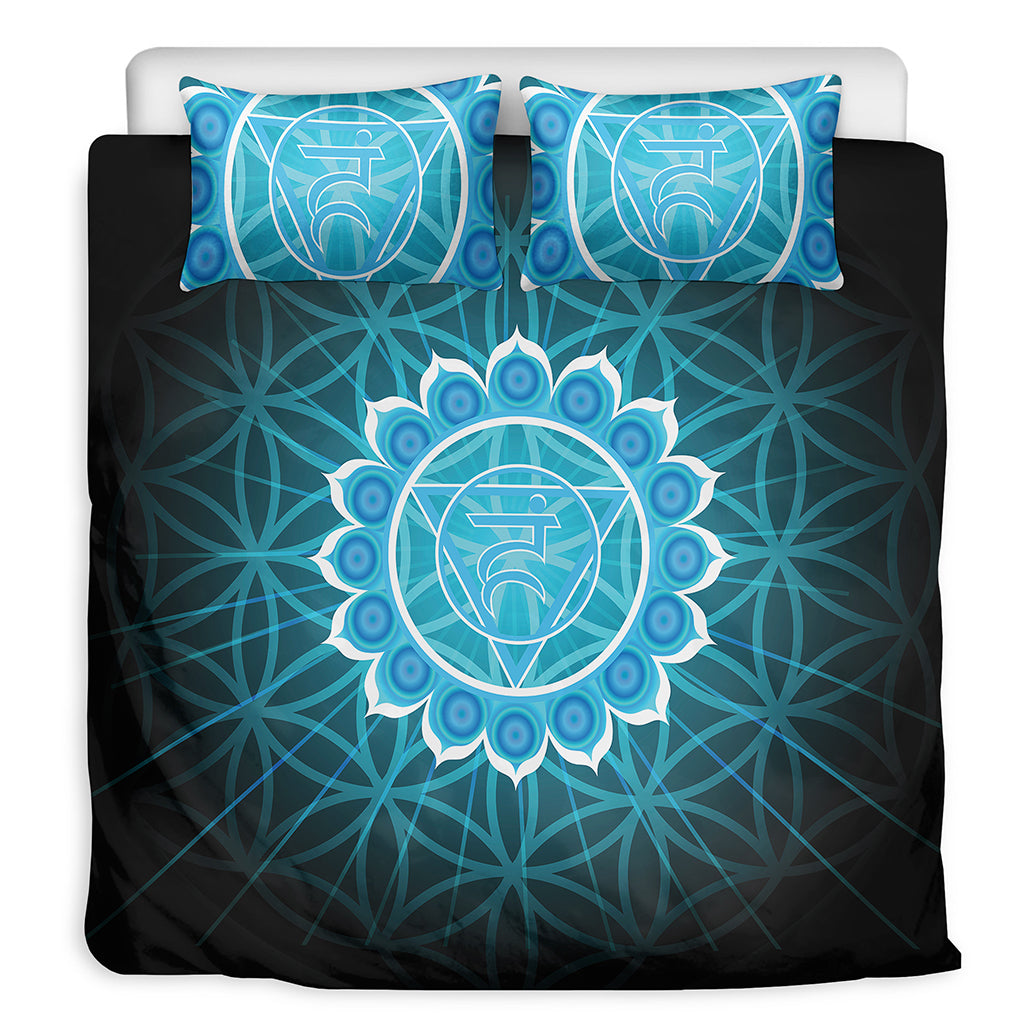 Vishuddha Chakra Spiritual Print Duvet Cover Bedding Set