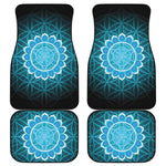 Vishuddha Chakra Spiritual Print Front and Back Car Floor Mats
