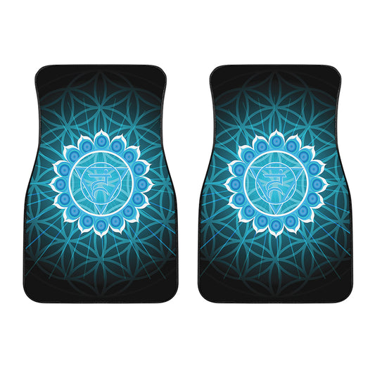 Vishuddha Chakra Spiritual Print Front Car Floor Mats