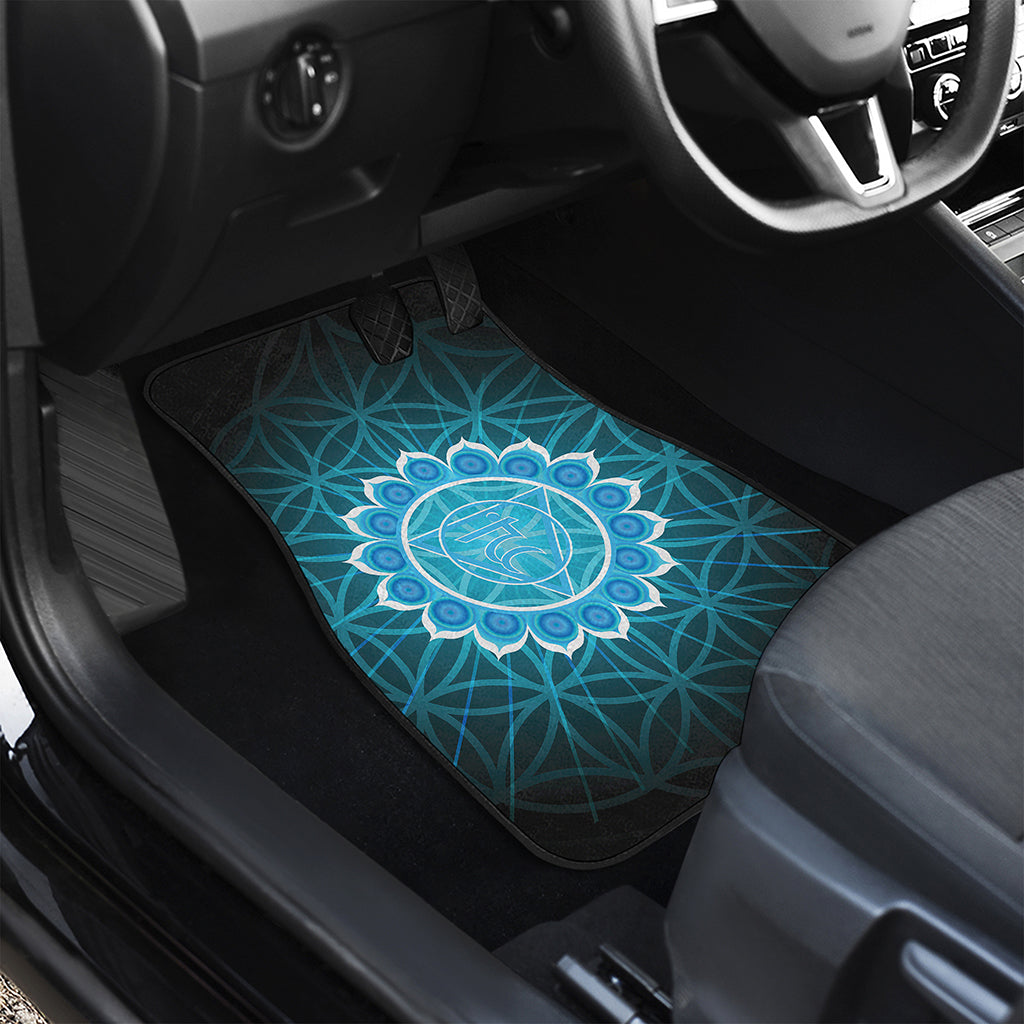 Vishuddha Chakra Spiritual Print Front Car Floor Mats