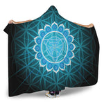 Vishuddha Chakra Spiritual Print Hooded Blanket