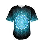 Vishuddha Chakra Spiritual Print Men's Baseball Jersey