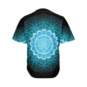 Vishuddha Chakra Spiritual Print Men's Baseball Jersey