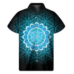 Vishuddha Chakra Spiritual Print Men's Short Sleeve Shirt