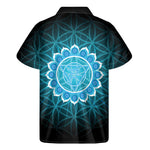 Vishuddha Chakra Spiritual Print Men's Short Sleeve Shirt