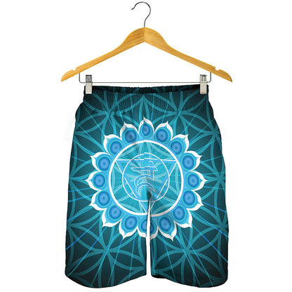 Vishuddha Chakra Spiritual Print Men's Shorts