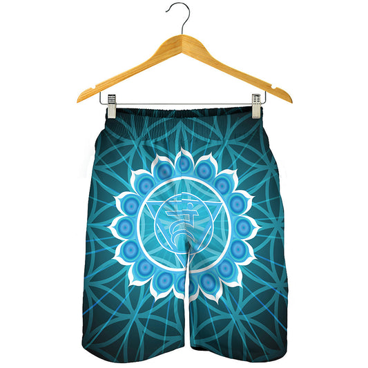 Vishuddha Chakra Spiritual Print Men's Shorts