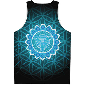 Vishuddha Chakra Spiritual Print Men's Tank Top