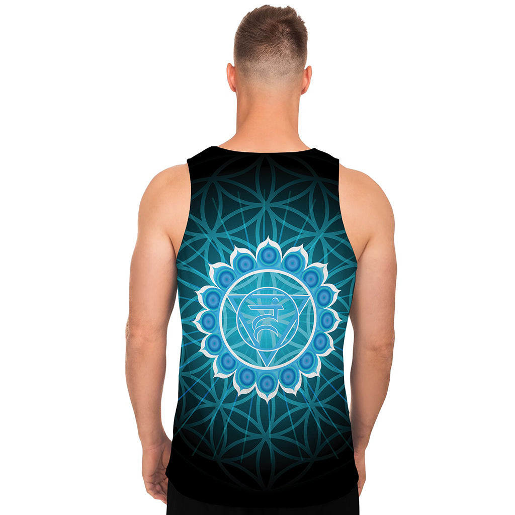 Vishuddha Chakra Spiritual Print Men's Tank Top