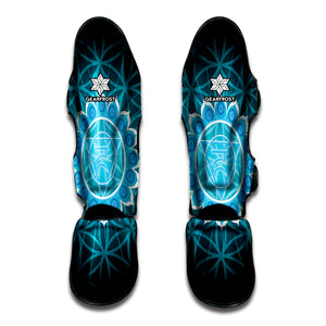 Vishuddha Chakra Spiritual Print Muay Thai Shin Guard