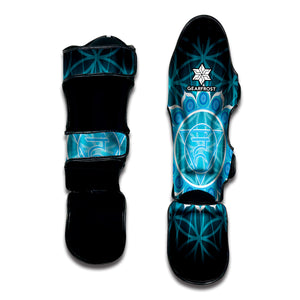 Vishuddha Chakra Spiritual Print Muay Thai Shin Guard