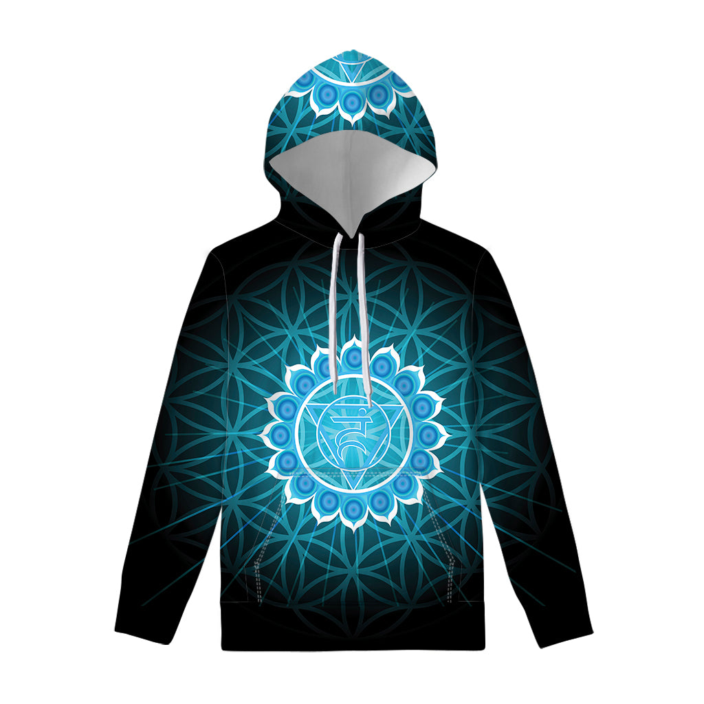 Vishuddha Chakra Spiritual Print Pullover Hoodie