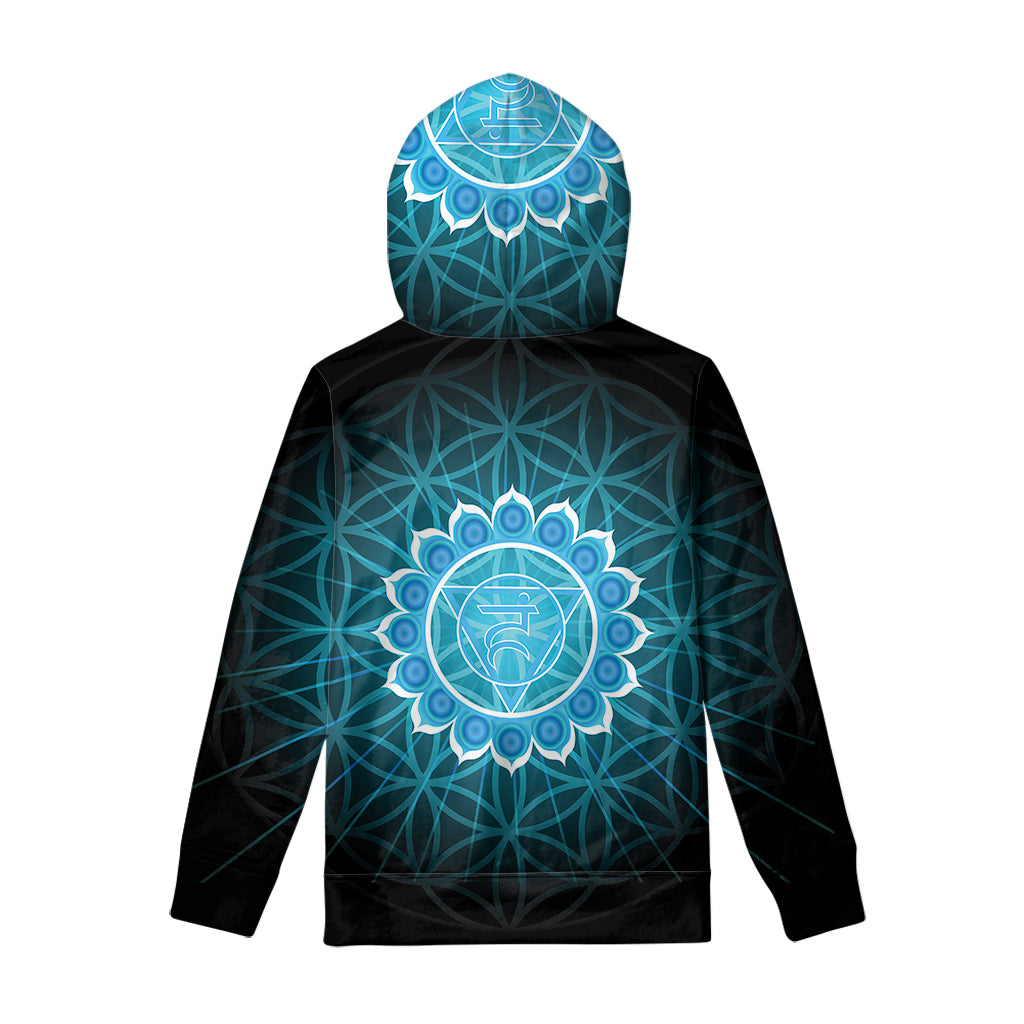 Vishuddha Chakra Spiritual Print Pullover Hoodie