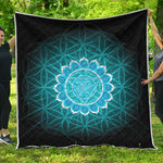 Vishuddha Chakra Spiritual Print Quilt