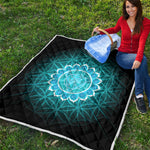 Vishuddha Chakra Spiritual Print Quilt
