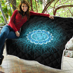 Vishuddha Chakra Spiritual Print Quilt