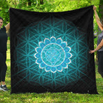 Vishuddha Chakra Spiritual Print Quilt