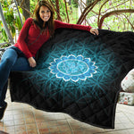 Vishuddha Chakra Spiritual Print Quilt