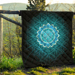 Vishuddha Chakra Spiritual Print Quilt
