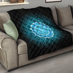 Vishuddha Chakra Spiritual Print Quilt