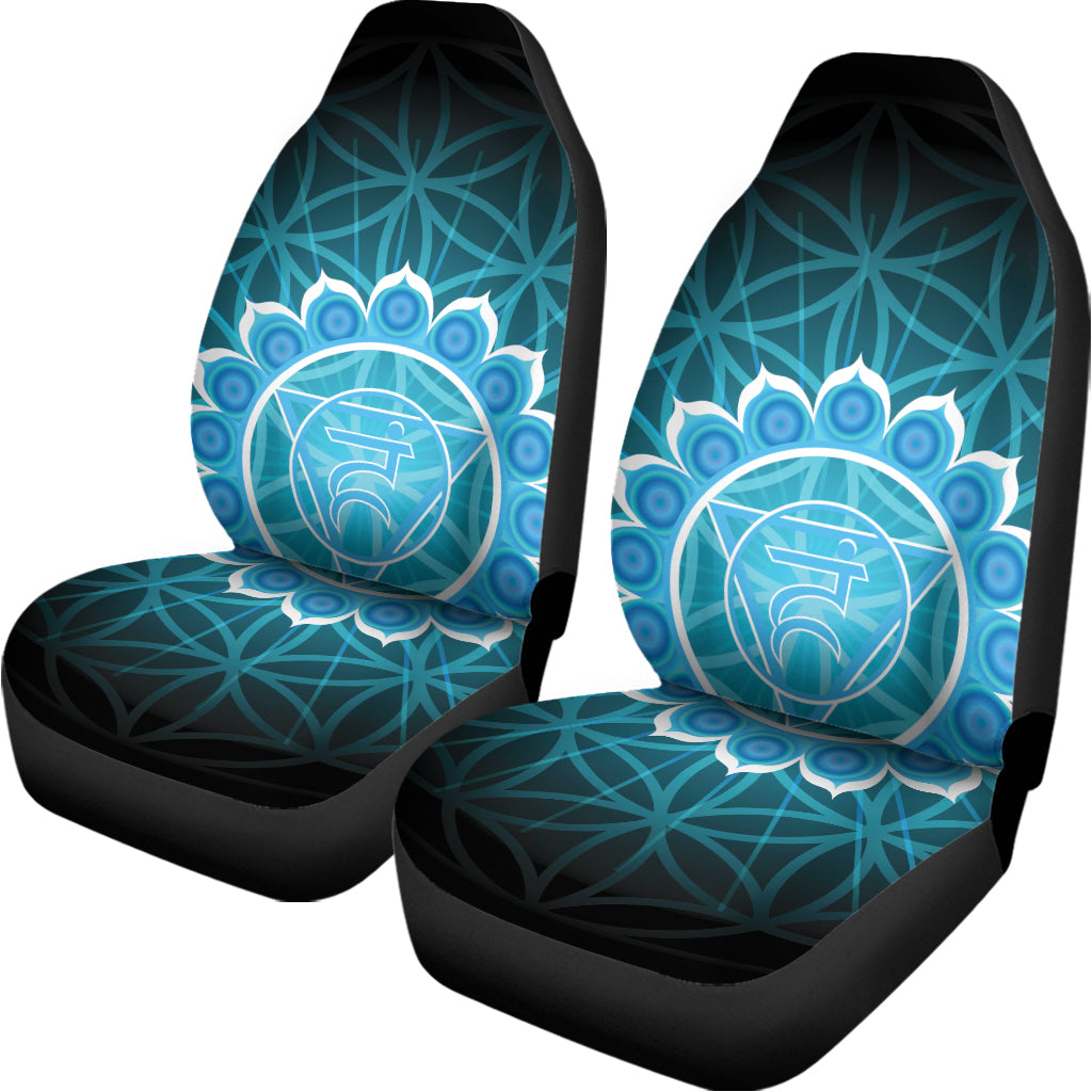 Vishuddha Chakra Spiritual Print Universal Fit Car Seat Covers