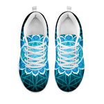 Vishuddha Chakra Spiritual Print White Sneakers