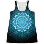Vishuddha Chakra Spiritual Print Women's Racerback Tank Top