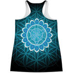 Vishuddha Chakra Spiritual Print Women's Racerback Tank Top