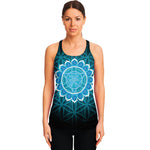 Vishuddha Chakra Spiritual Print Women's Racerback Tank Top