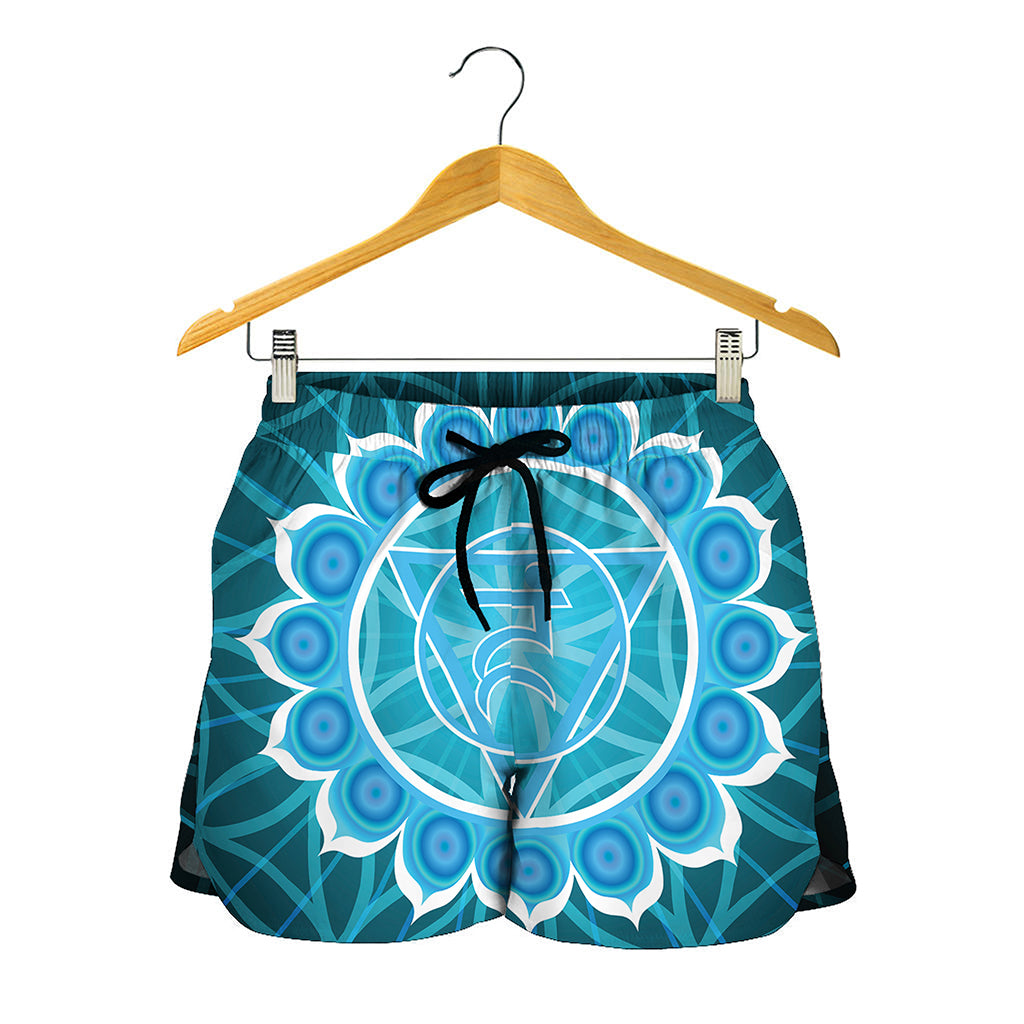 Vishuddha Chakra Spiritual Print Women's Shorts