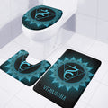 Vishuddha Chakra Symbol Print 3 Piece Bath Mat Set