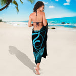 Vishuddha Chakra Symbol Print Beach Sarong Wrap