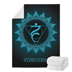 Vishuddha Chakra Symbol Print Blanket