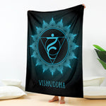 Vishuddha Chakra Symbol Print Blanket
