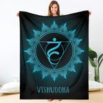 Vishuddha Chakra Symbol Print Blanket