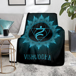 Vishuddha Chakra Symbol Print Blanket