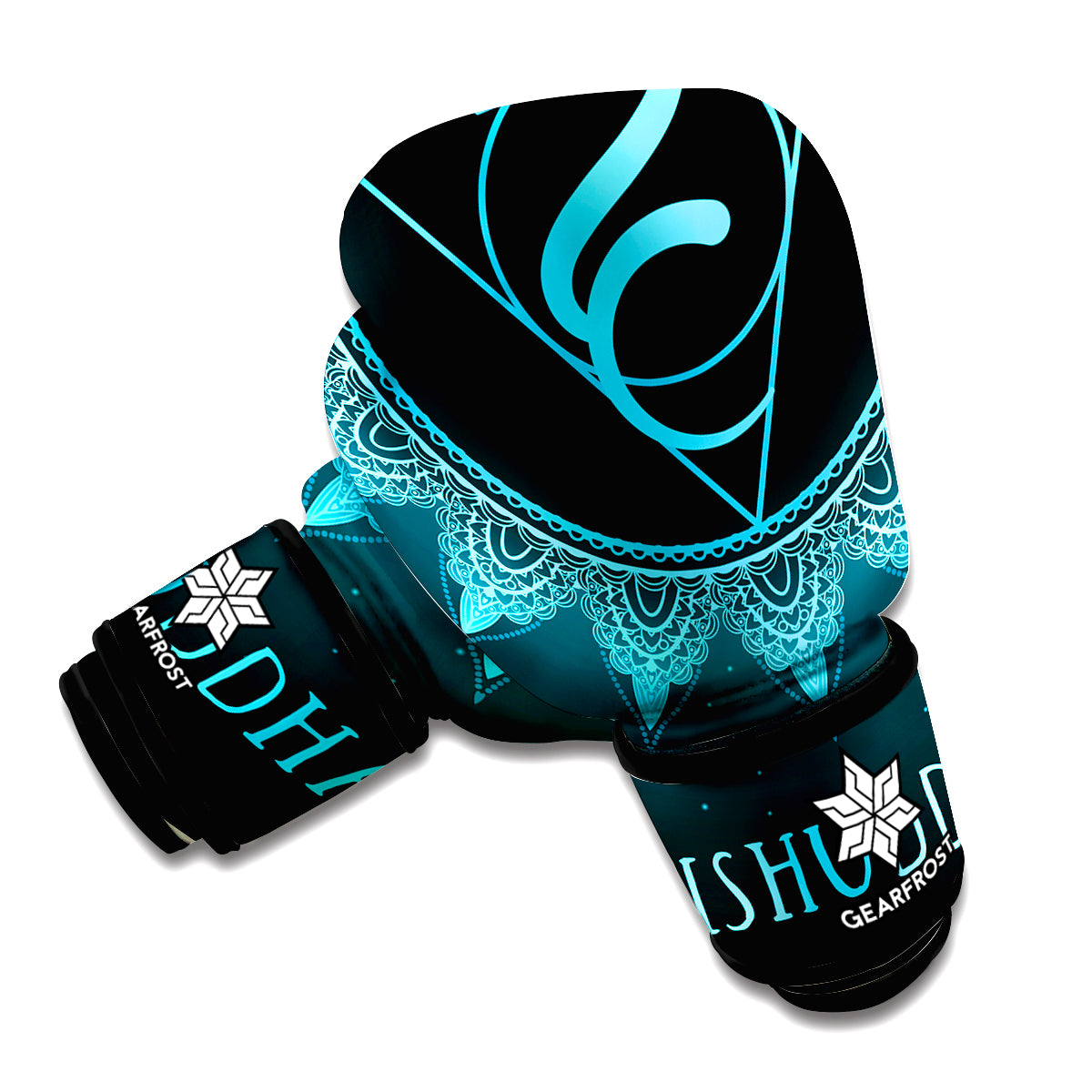 Vishuddha Chakra Symbol Print Boxing Gloves