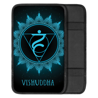 Vishuddha Chakra Symbol Print Car Center Console Cover