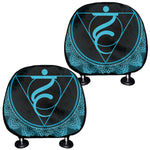 Vishuddha Chakra Symbol Print Car Headrest Covers