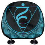 Vishuddha Chakra Symbol Print Car Headrest Covers
