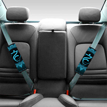 Vishuddha Chakra Symbol Print Car Seat Belt Covers