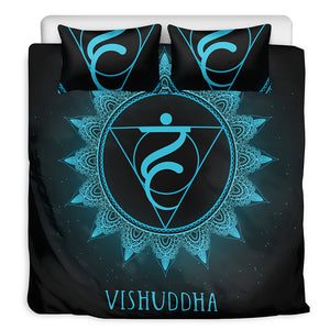 Vishuddha Chakra Symbol Print Duvet Cover Bedding Set