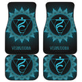 Vishuddha Chakra Symbol Print Front and Back Car Floor Mats