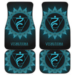 Vishuddha Chakra Symbol Print Front and Back Car Floor Mats
