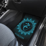 Vishuddha Chakra Symbol Print Front and Back Car Floor Mats